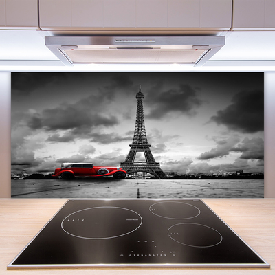 Pannello paraschizzi cucina Vista di Parigi della Torre Eiffel