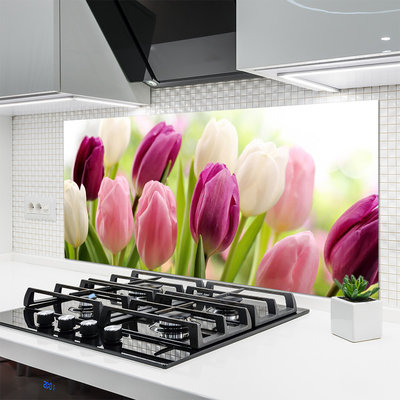 Rivestimento parete cucina Tulipani Fiori Natura Prato