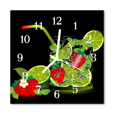 Orologio quadrato Lime alla fragola