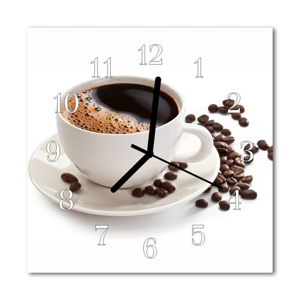 Orologio quadrato in vetro Tazza di caffè