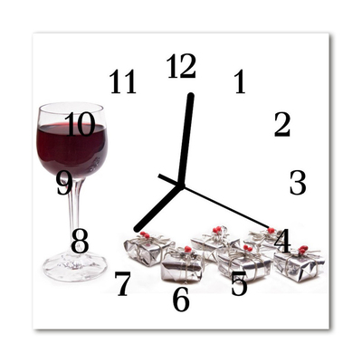 Orologio quadrato Bicchiere di vino