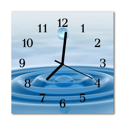 Orologio quadrato in vetro Acqua