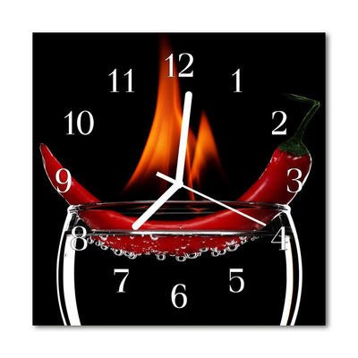 Orologio quadrato Peperoncino di fuoco