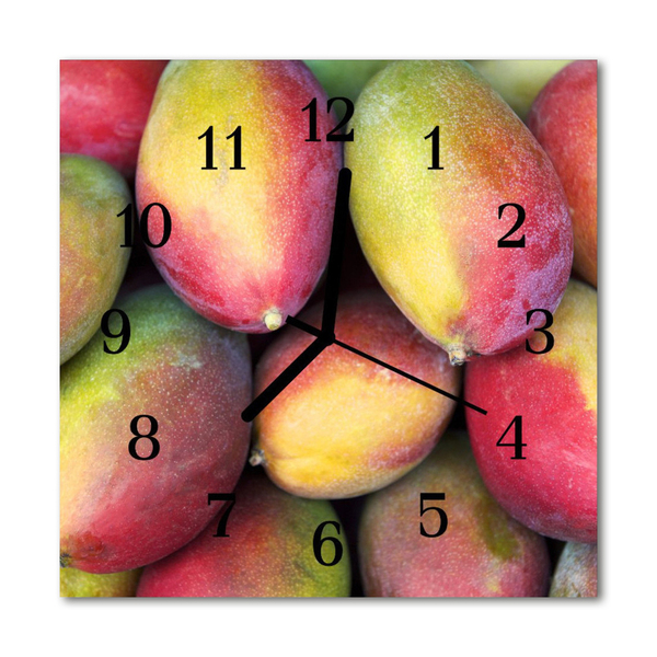 Orologio quadrato in vetro Frutta