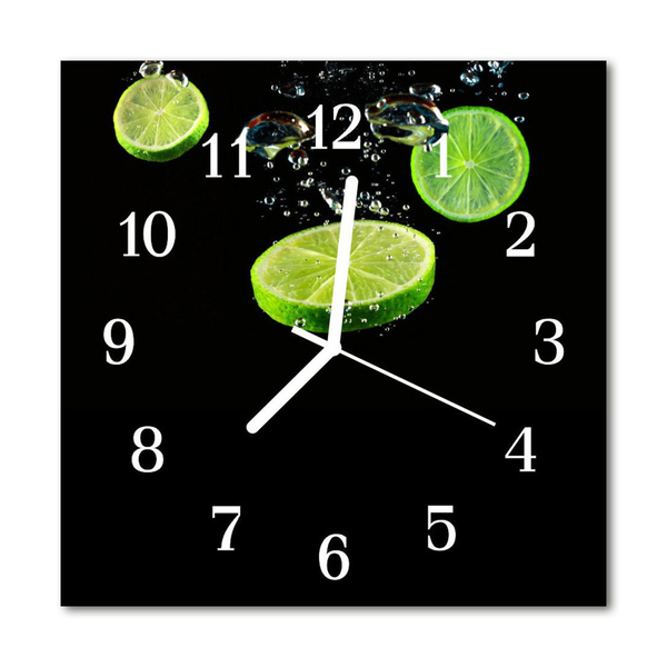 Orologio quadrato in vetro Lime