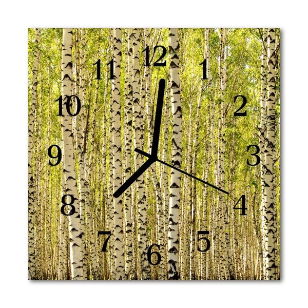 Orologio quadrato Foresta di betulla