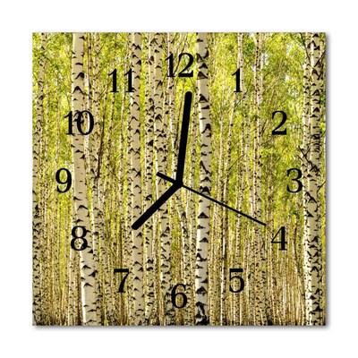 Orologio quadrato Foresta di betulla