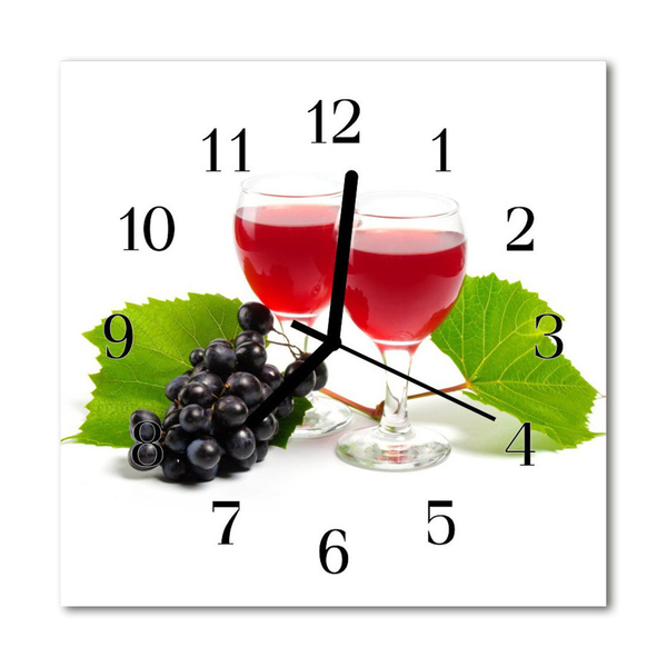 Orologio quadrato in vetro Uva da vino