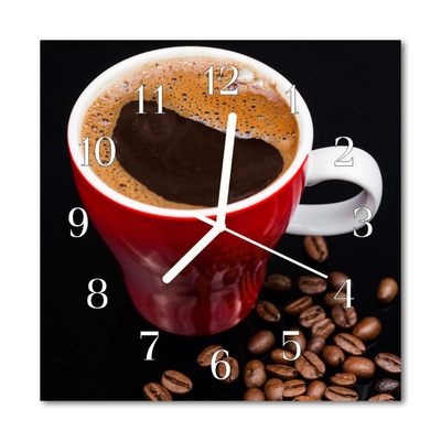 Orologio quadrato in vetro Tazza di caffè