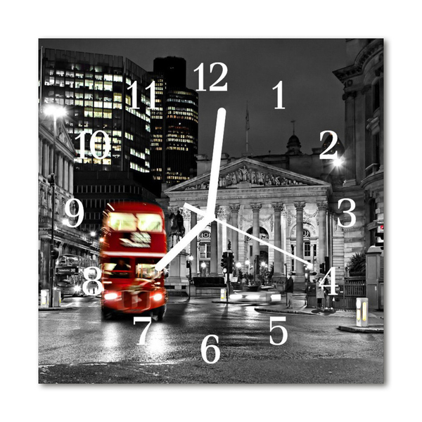 Orologio quadrato in vetro Autobus Londra