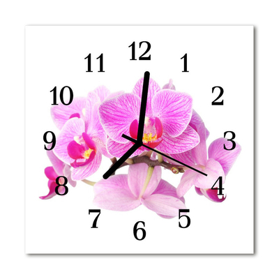 Orologio quadrato Orchidee