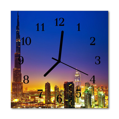 Orologio quadrato in vetro Dubai