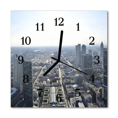 Orologio quadrato Città degli edifici