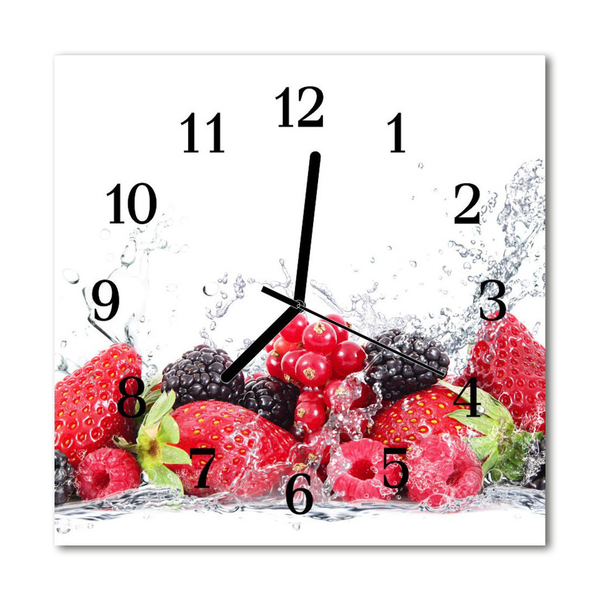 Orologio quadrato in vetro Frutta