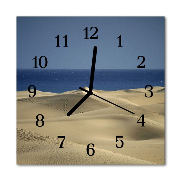 Orologio quadrato in vetro Dune di mare