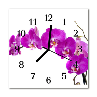 Orologio quadrato Orchidea