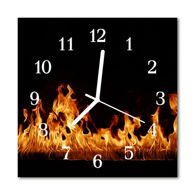 Orologio quadrato in vetro fuoco