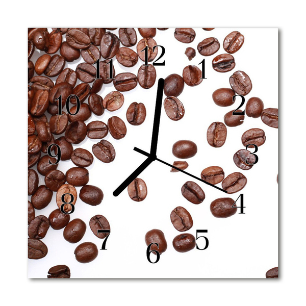 Orologio quadrato Chicchi di caffè