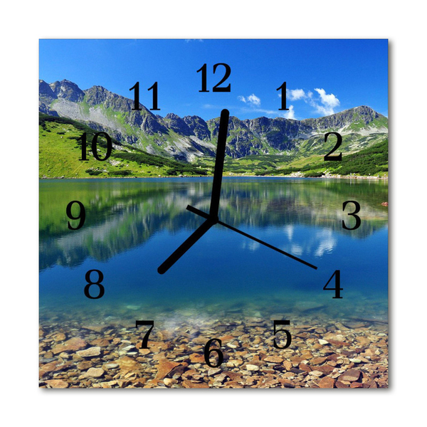 Orologio quadrato Lago di montagna