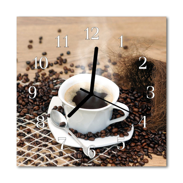 Orologio quadrato tazza di caffè