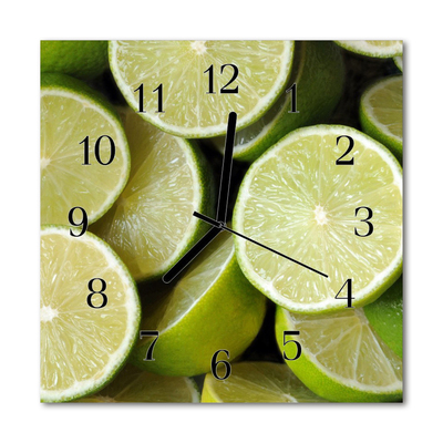Zegar ścienny kwadrat Limonka