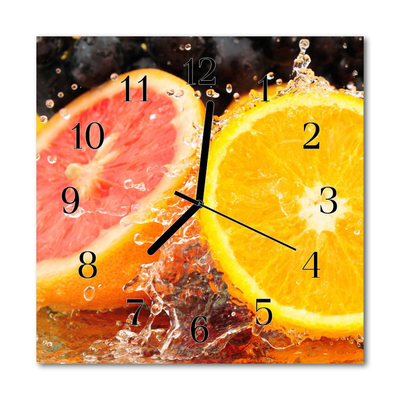 Orologio quadrato in vetro Frutta