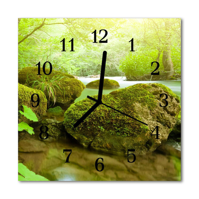 Orologio quadrato in vetro Natura