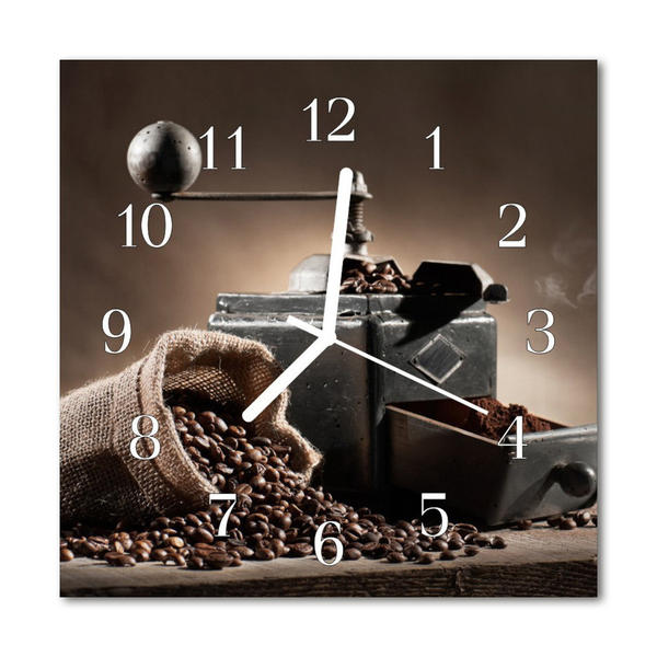 Orologio quadrato in vetro Tazza di caffè