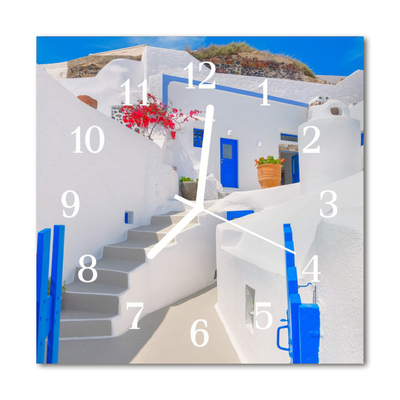 Orologio quadrato in vetro Santorini