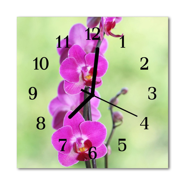 Orologio quadrato Orchidea