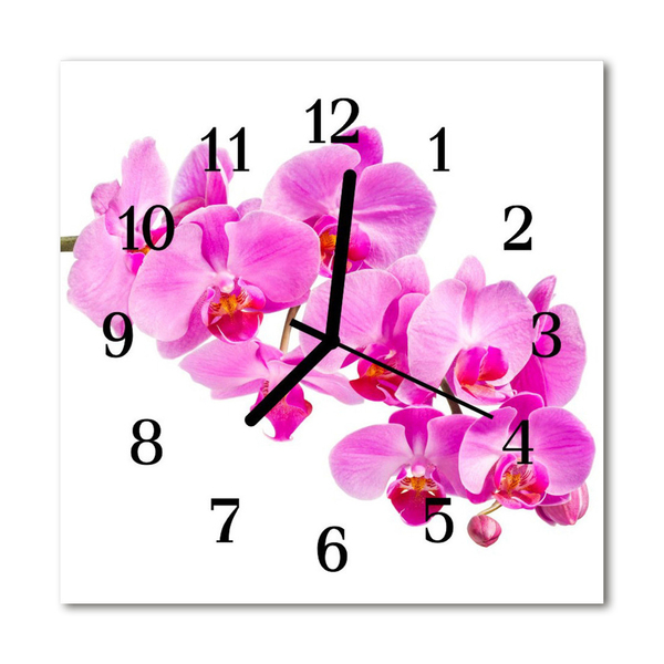 Orologio quadrato Orchidea