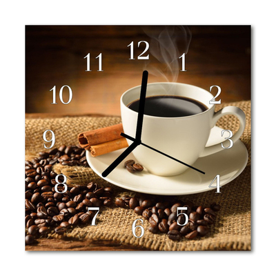 Orologio quadrato Caffè