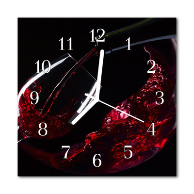 Orologio quadrato in vetro Vino