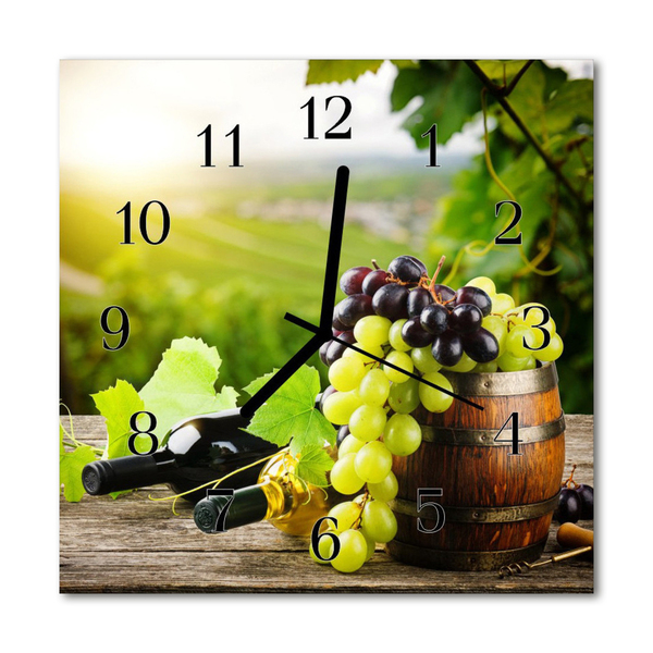 Orologio quadrato in vetro Uva da vino