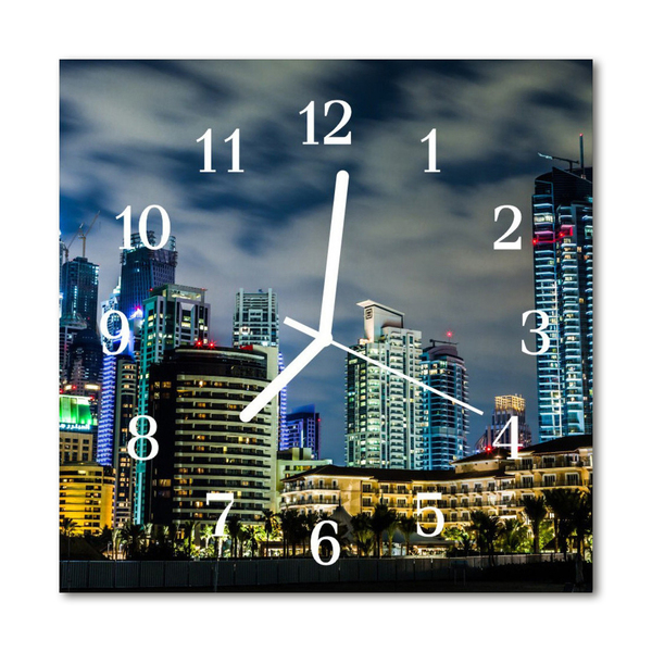 Orologio quadrato Città notturna