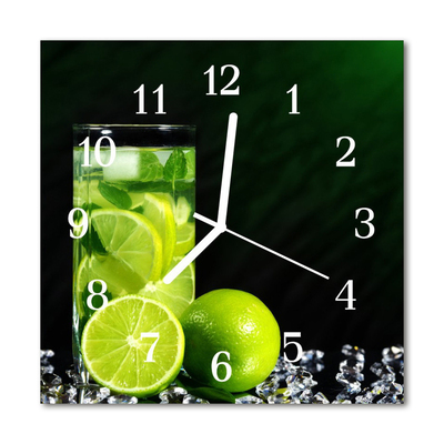 Orologio quadrato in vetro Lime