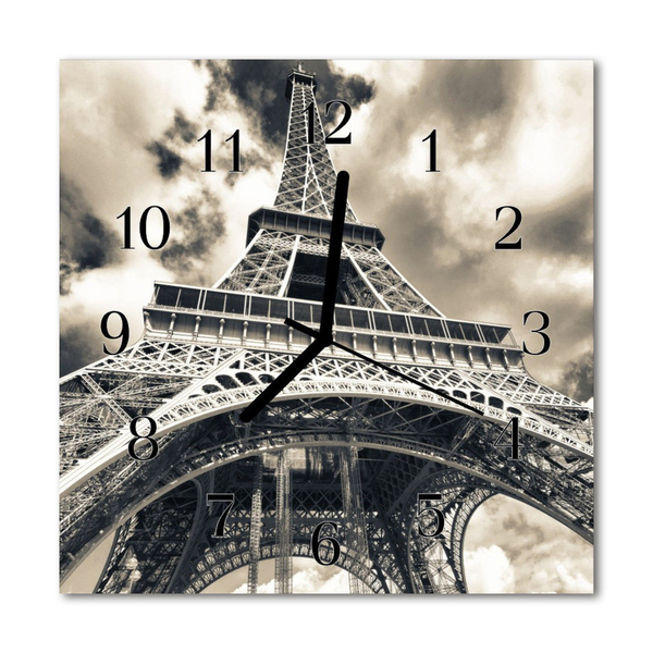 Orologio quadrato in vetro Torre eiffel