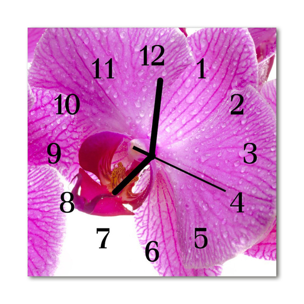 Orologio quadrato Orchidea