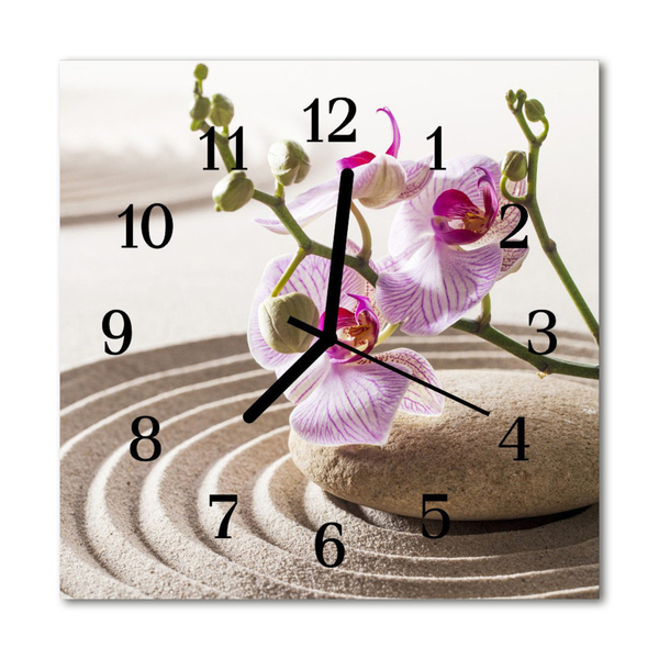 Orologio quadrato Orchidea di sabbia