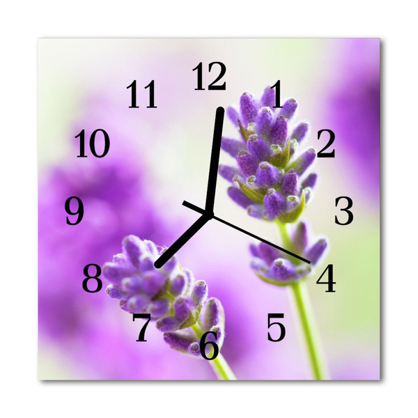 Orologio quadrato in vetro Lavanda