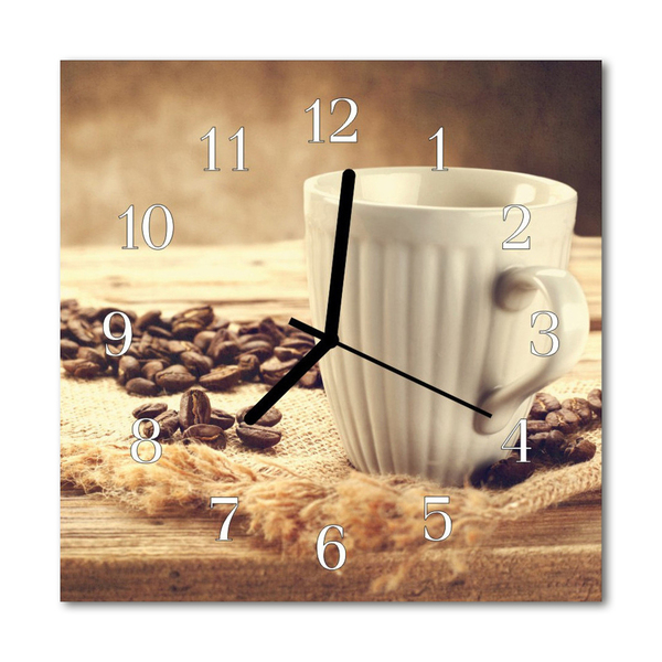 Orologio quadrato Caffè