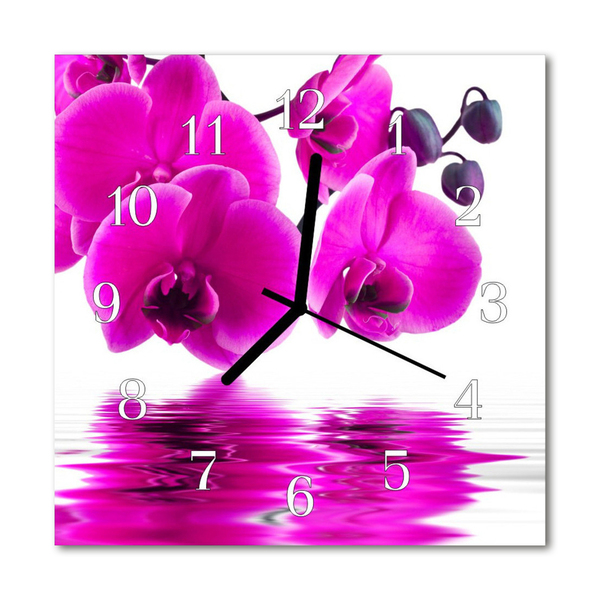 Orologio quadrato Orchidea