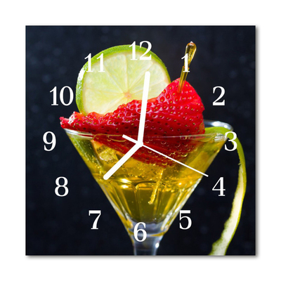 Orologio quadrato in vetro Cocktail