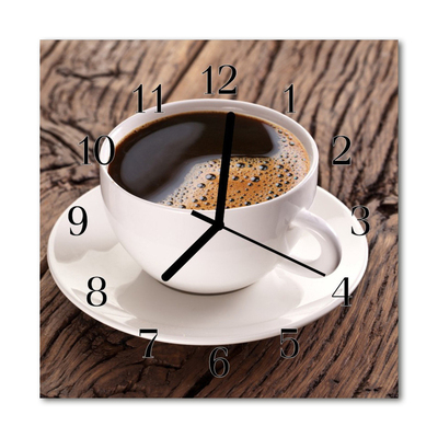 Orologio quadrato in vetro Caffè