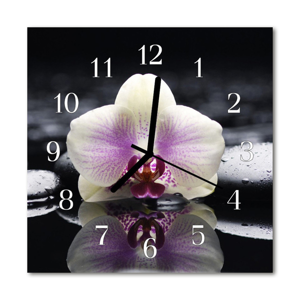 Orologio quadrato Orchidea