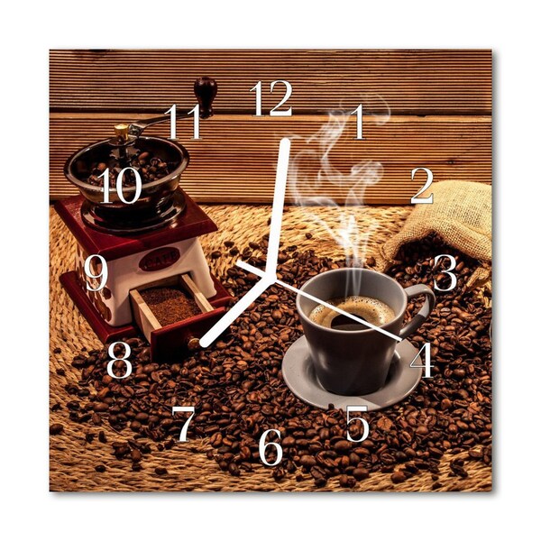 Orologio quadrato Chicchi di caffè