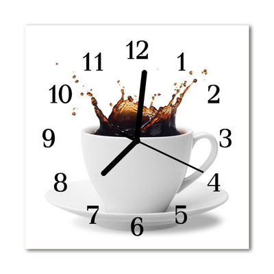 Orologio quadrato in vetro Caffè
