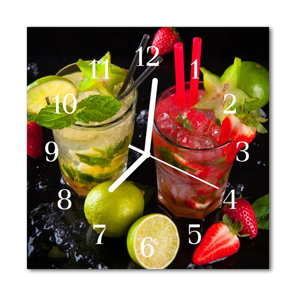 Orologio quadrato in vetro Cocktail