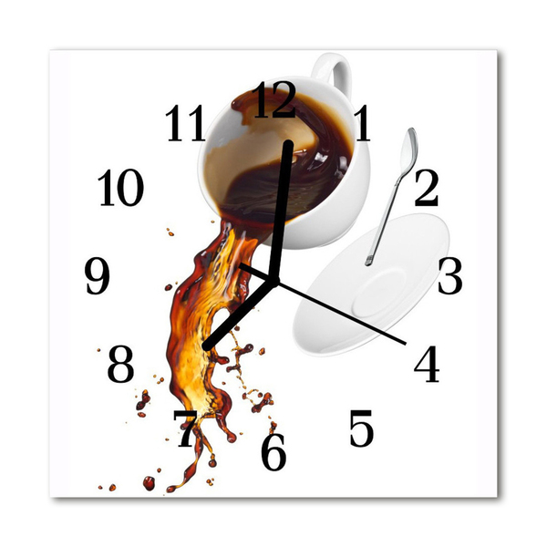 Orologio quadrato Caffè