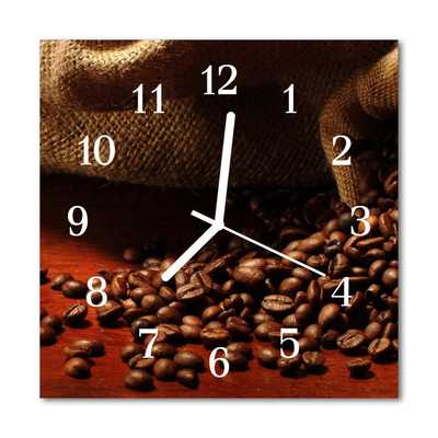 Orologio quadrato Chicchi di caffè